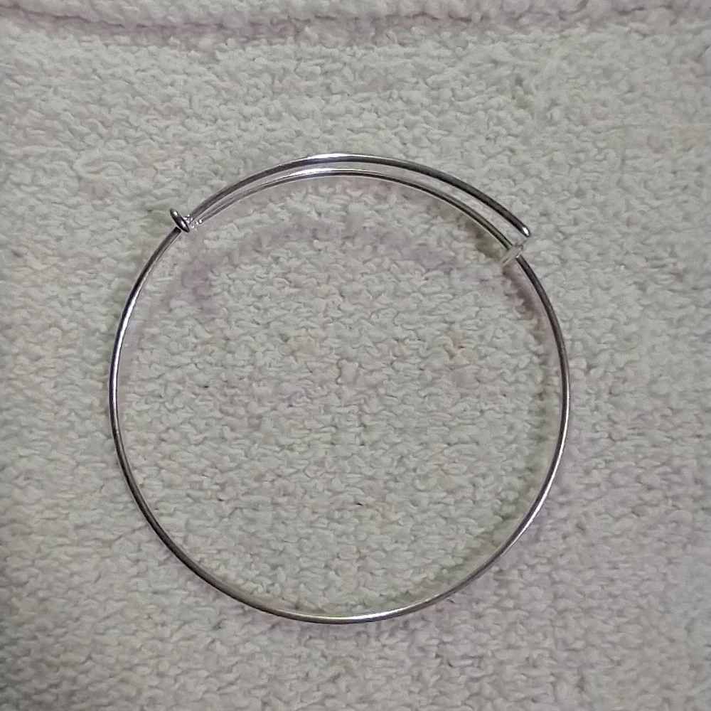 Silvertone charm bracelet blank